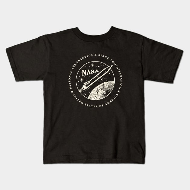 Vintage NASA Seal by © Buck Tee Originals Kids T-Shirt by Buck Tee